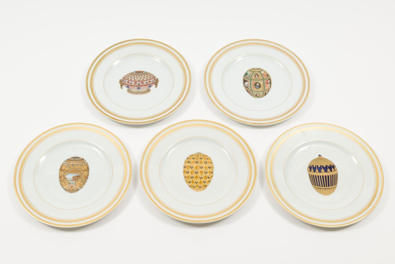 5 Limoges Faberge Imperial Egg Plates (1 of 16)