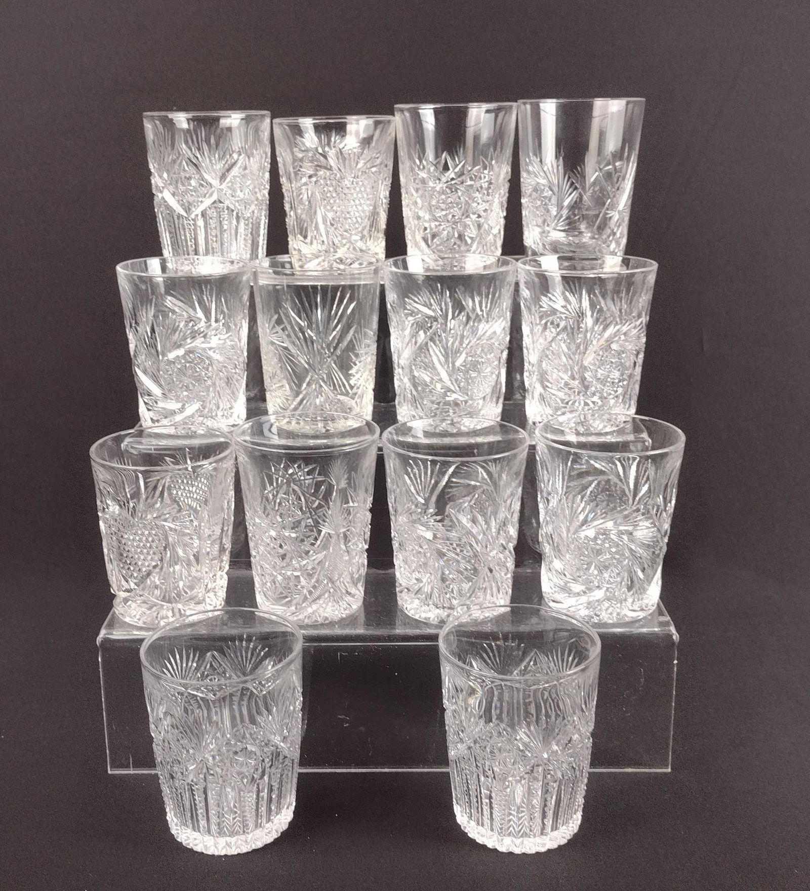 14 Cut Glass Tumblers (1 of 6)