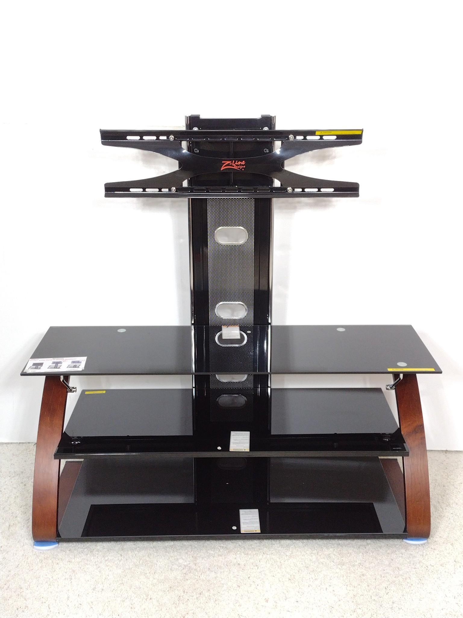 Z-Line Bentwood/Tempered Glass TV Stand With Mount (1 of 5)