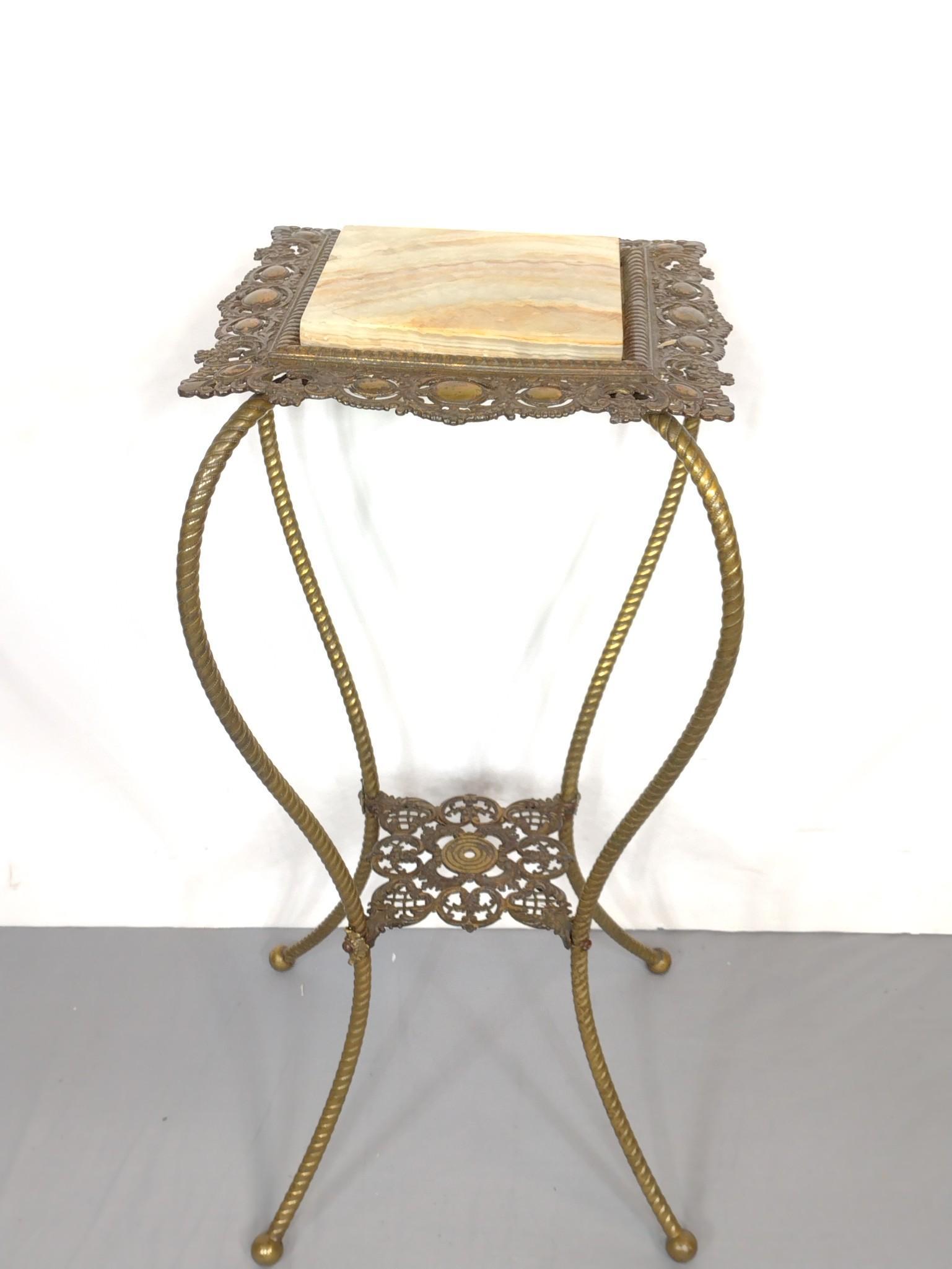 Marble Top Brass Stand (1 of 6)