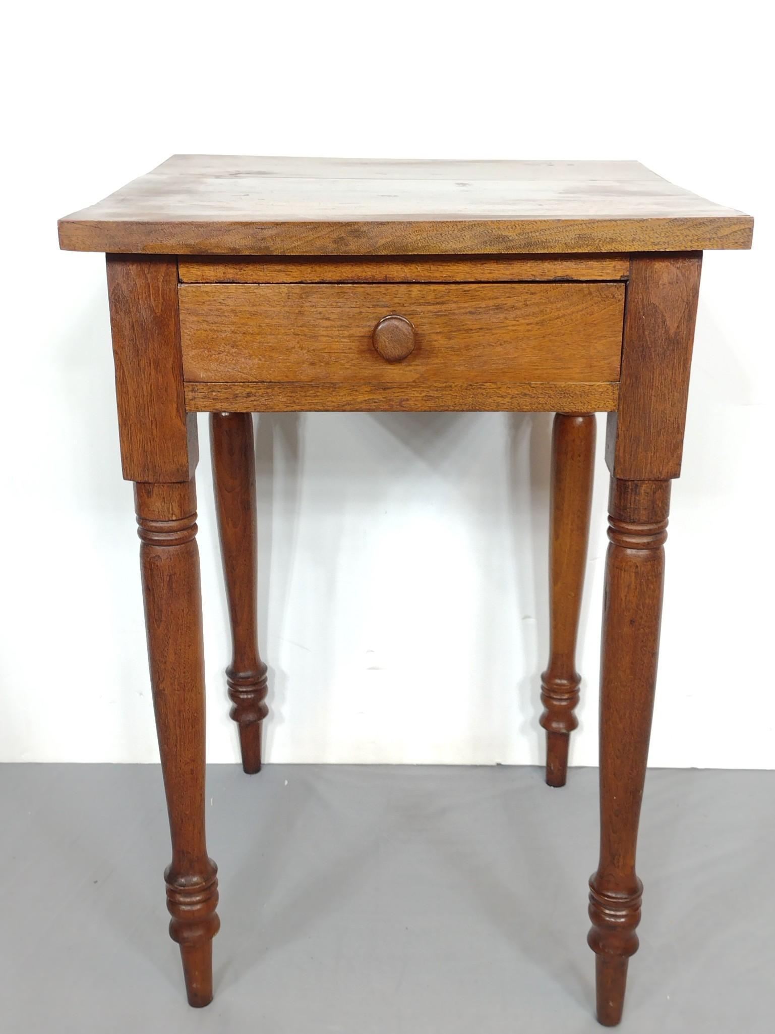 Walnut Single Drawer Work Table (1 of 6)