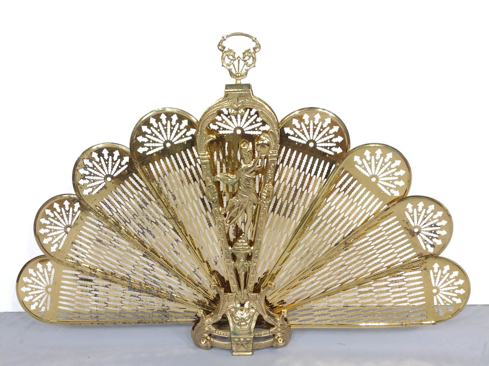 Brass Peacock Fireplace Screen (1 of 5)