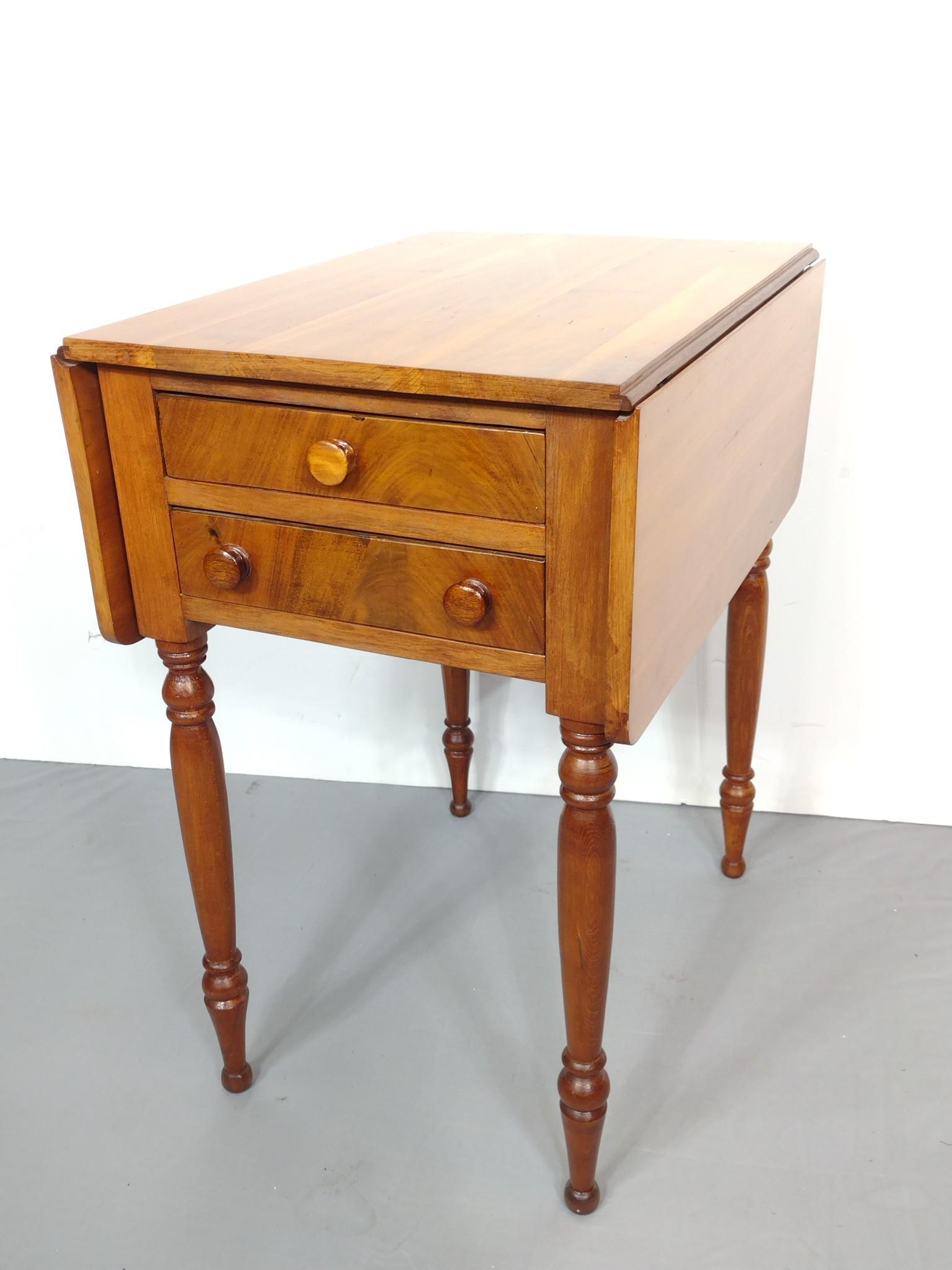 Two Drawer Drop Side Table (1 of 8)