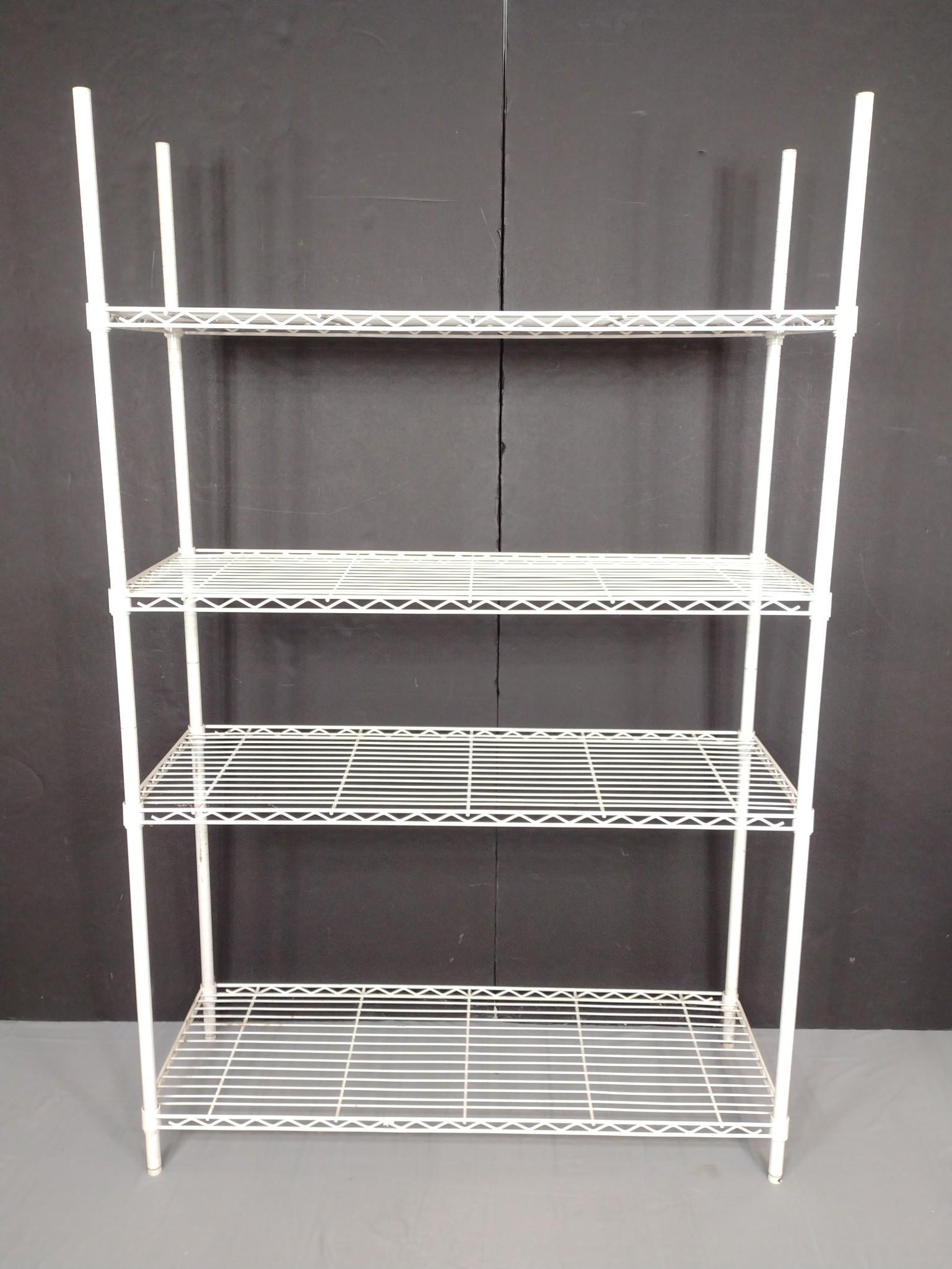 White Enamel Metal Rack (1 of 5)