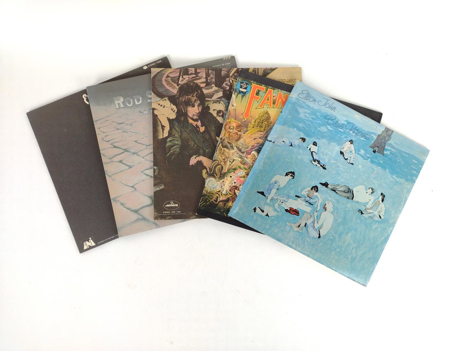 5 Albums incl Elton John: Also includes Rod Stewart. JB IMPORTANT: Before bidding, please read the terms and conditions. When you registered for the auction you agreed to these terms and will be required to comply with them.