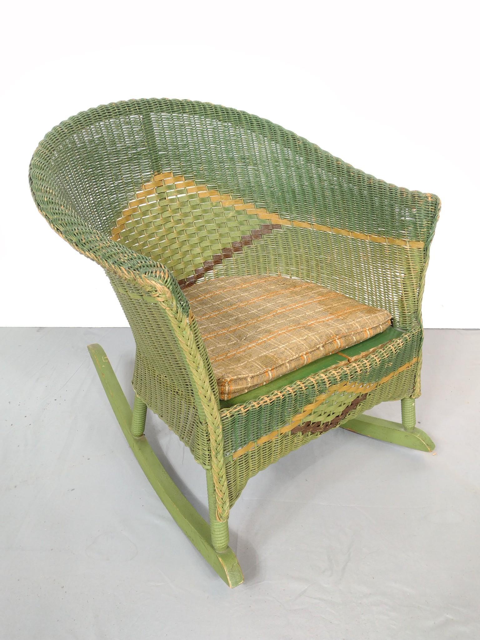 Antique Child's Wicker Rocker (1 of 5)