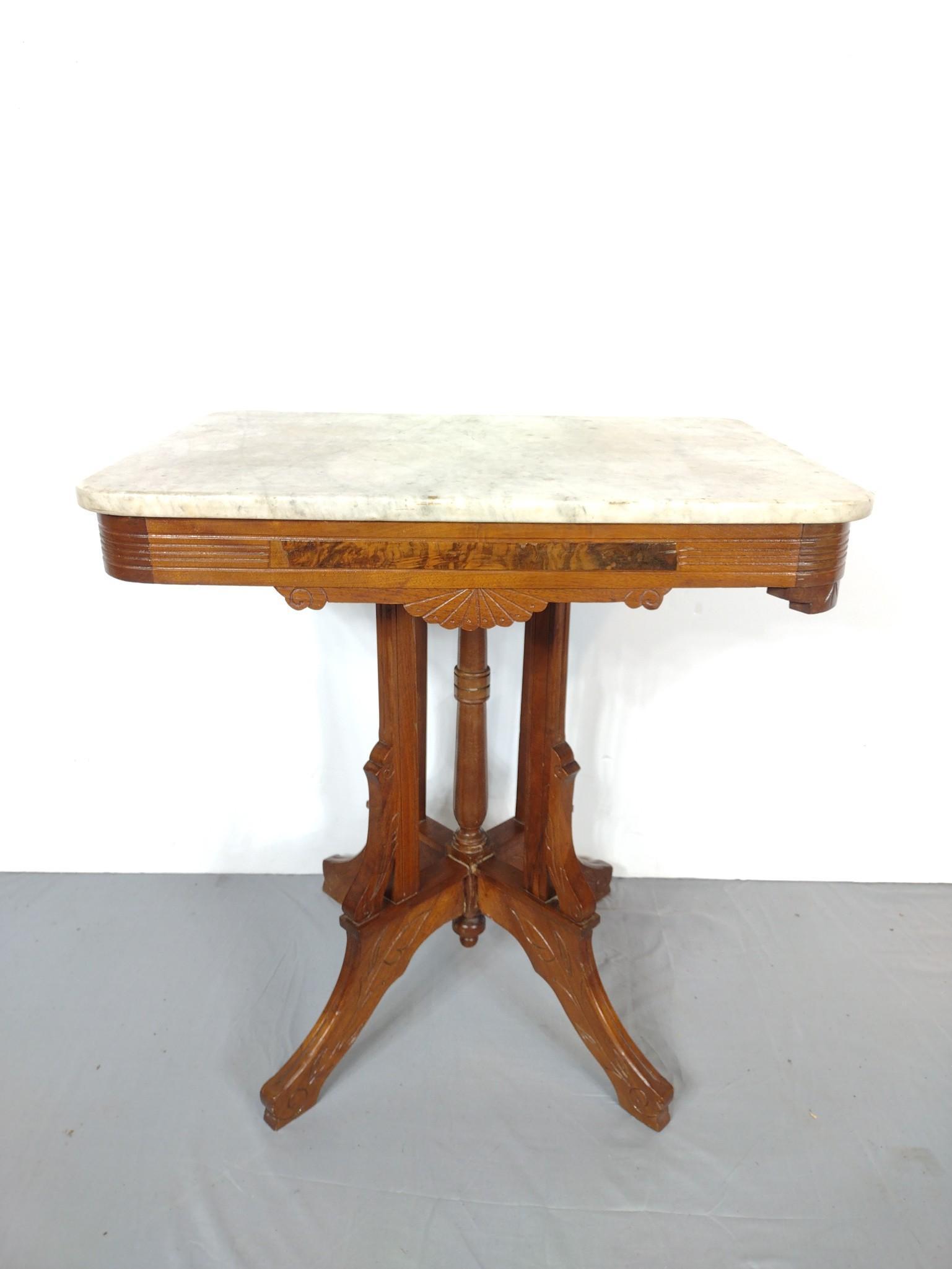 Marble Top Side Table (1 of 4)