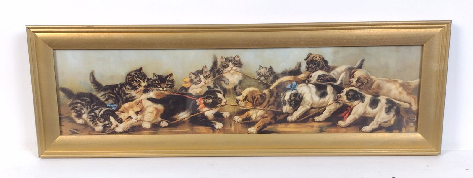 Print of Dogs & Cats Playing Tug-of-War (1 of 2)
