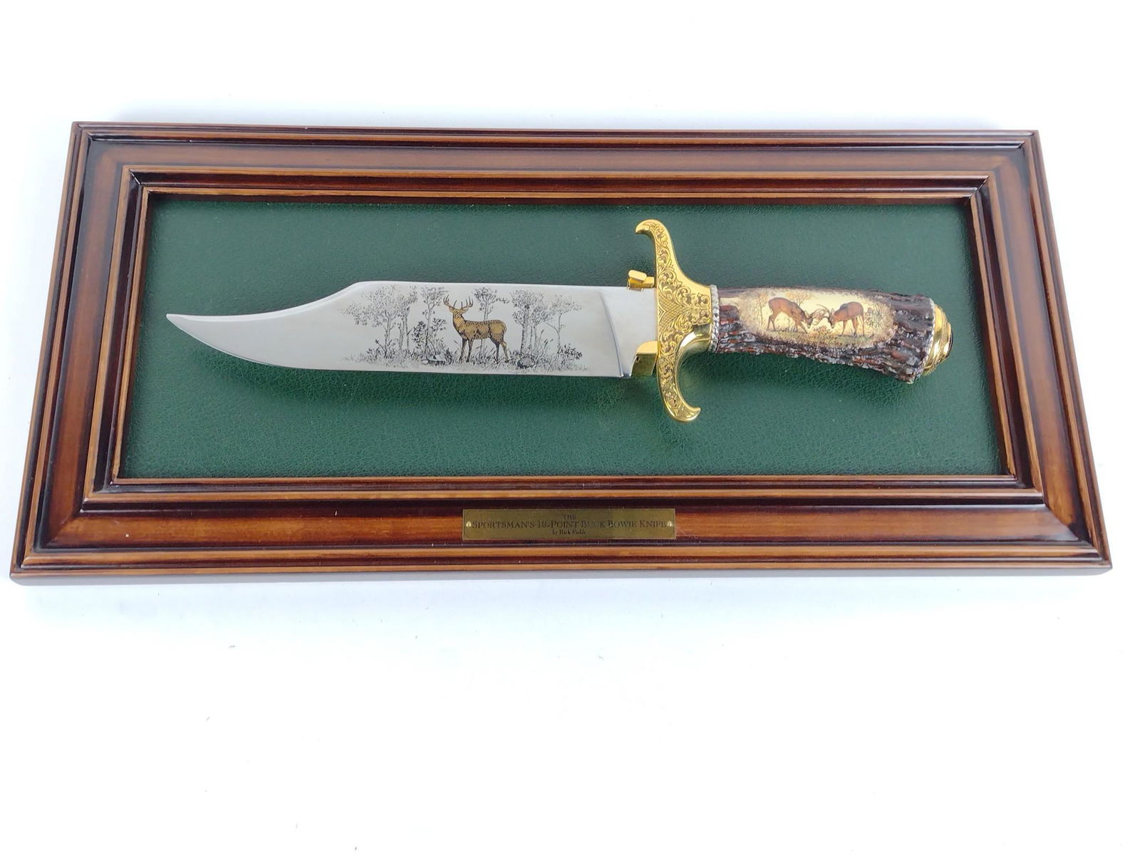 Franklin Mint 10 Point Buck Knife with Frame Display (1 of 4)