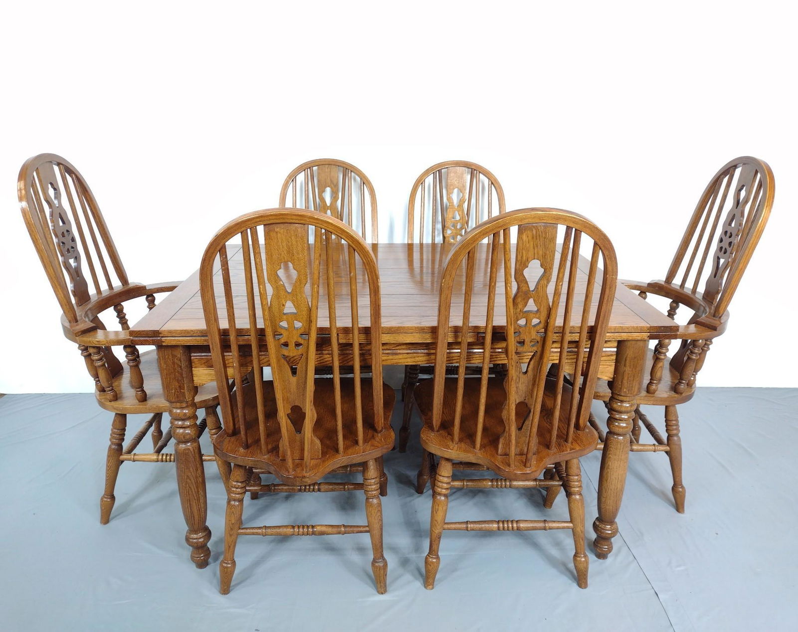 Oak Dining Table & Chairs (1 of 8)