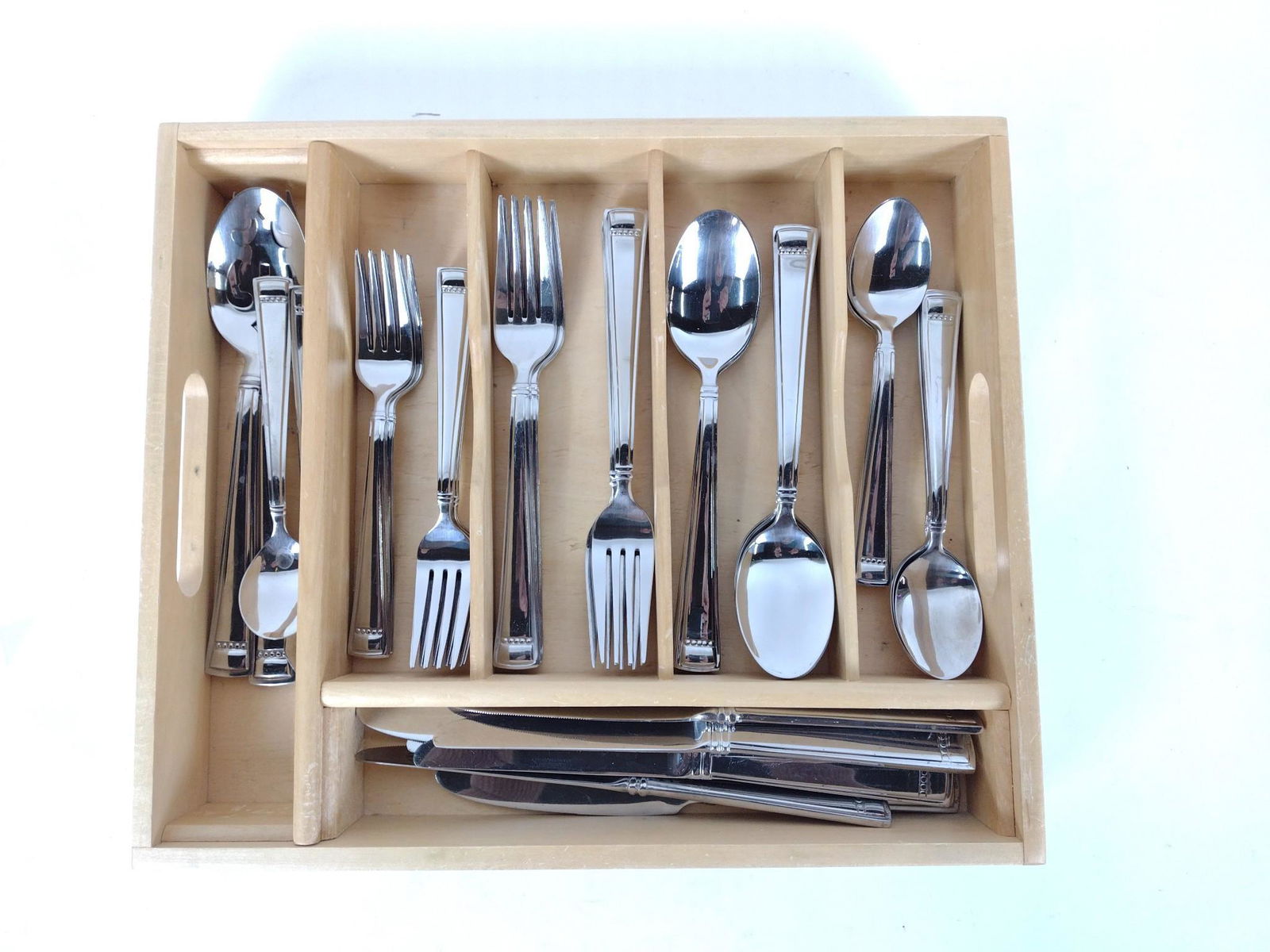 56 Pcs Stainless Steel Flatware with Box (1 of 3)