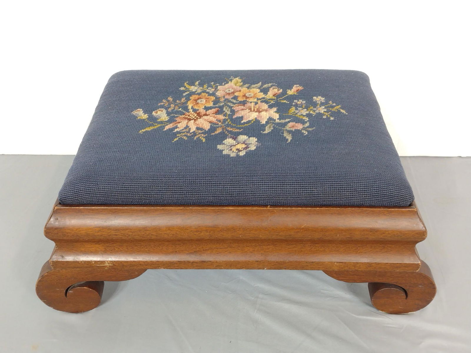Needlepoint Foot Stool (1 of 4)