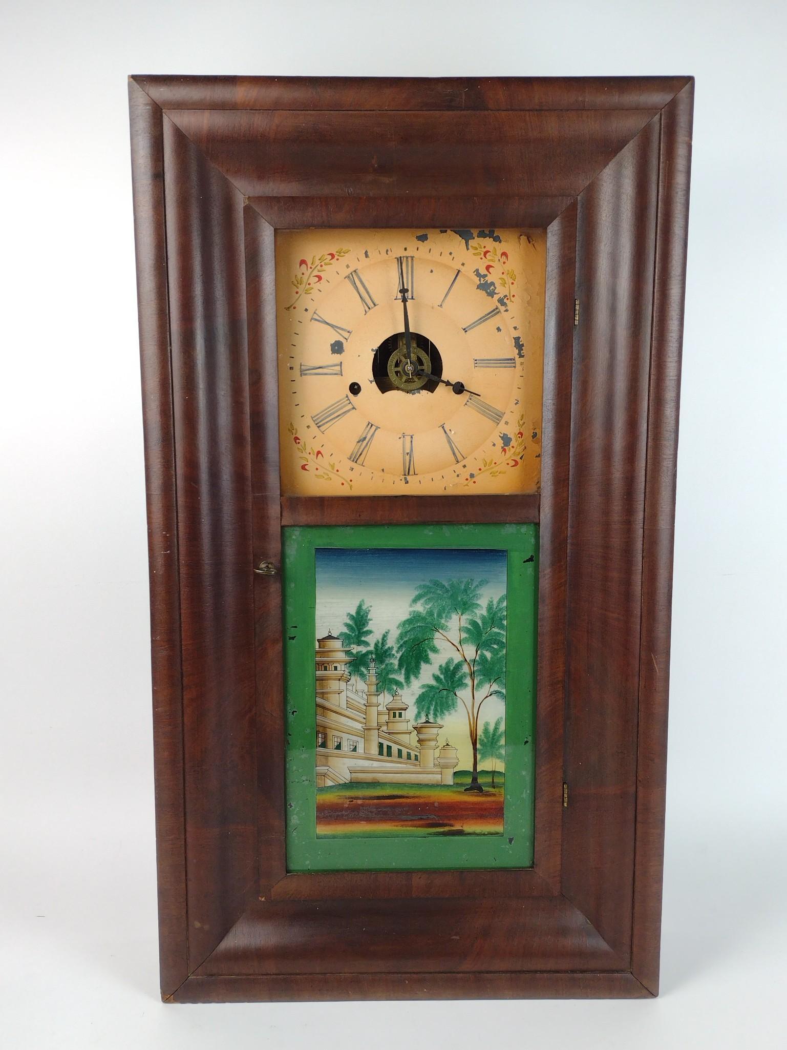 Reverse Painted Glass Ogee Clock (1 of 7)