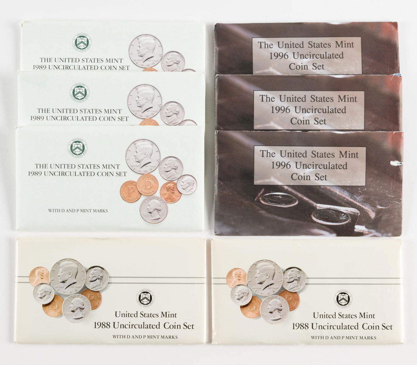 8 U.S. Mint Sets - 1988, 1989, and 1996 (1 of 4)