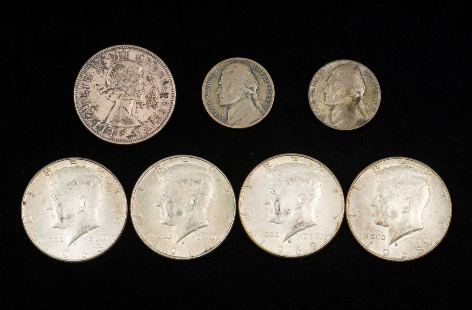 34 Silver Coins Inc. Dimes & Half Dollars (1 of 2)