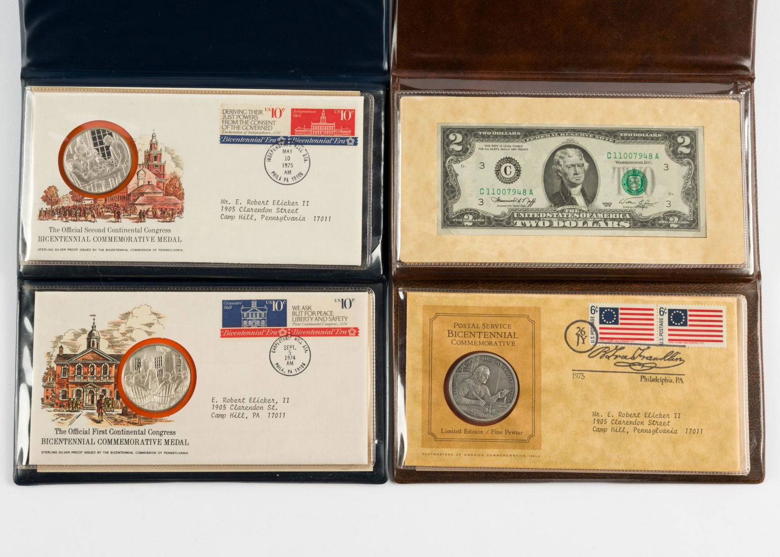 4 Bicentennial Commemorative Medals and Currency (1 of 5)