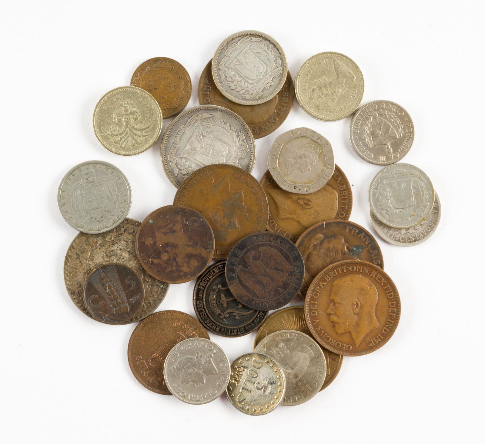 Group of World Coins Incl Silver (1 of 1)