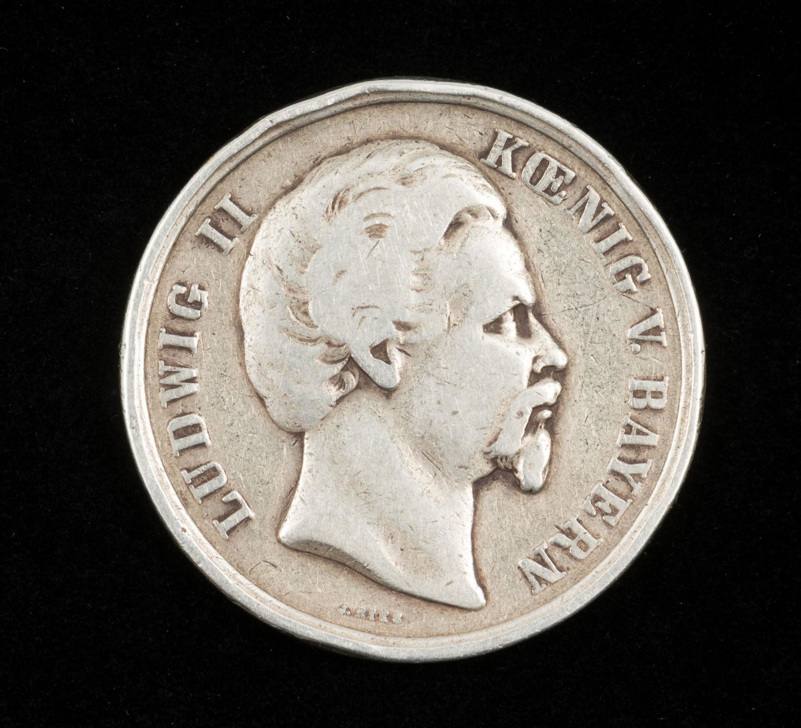 1864-86 Ludwig II Of Bavaria Hunting Medallion (1 of 2)