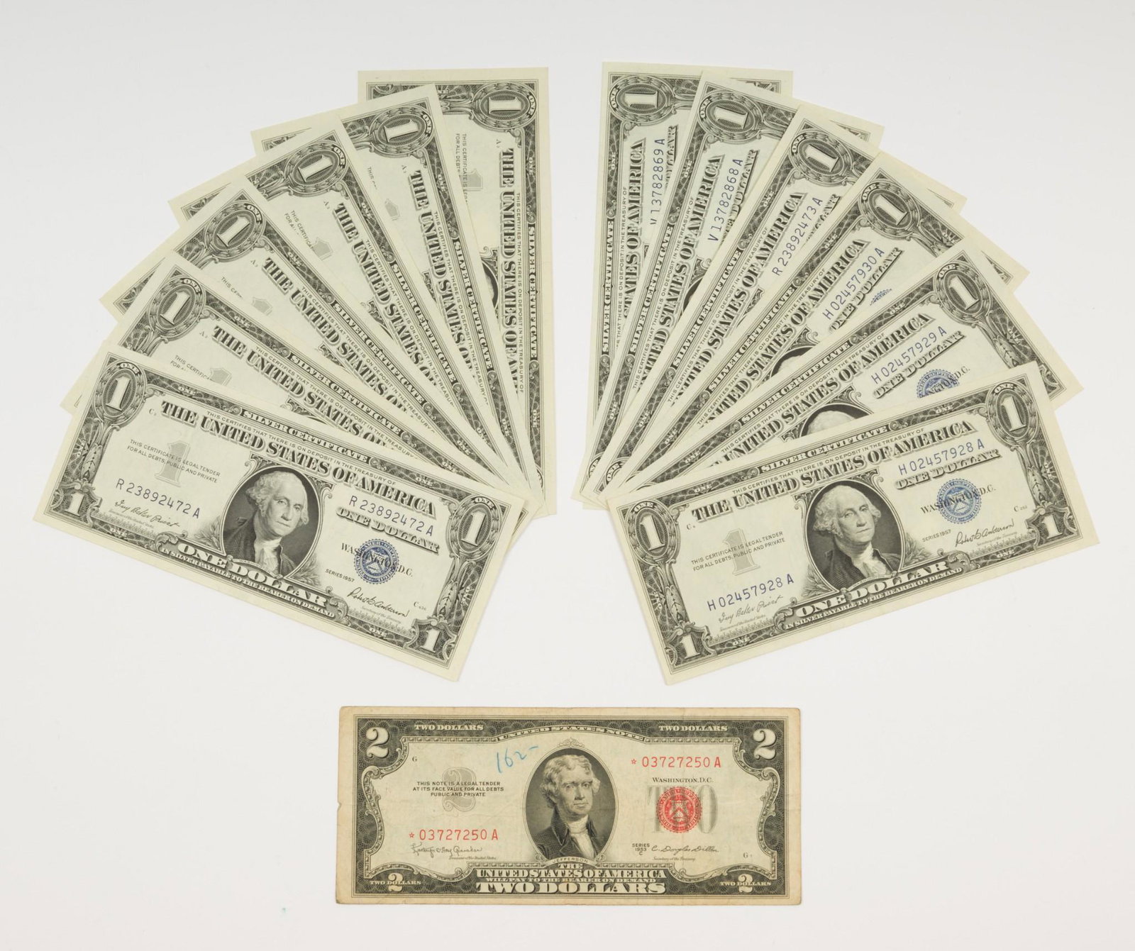 1953/57 Assorted Currency Lot Incl. 4 Sets Of Consecutives (1 of 11)