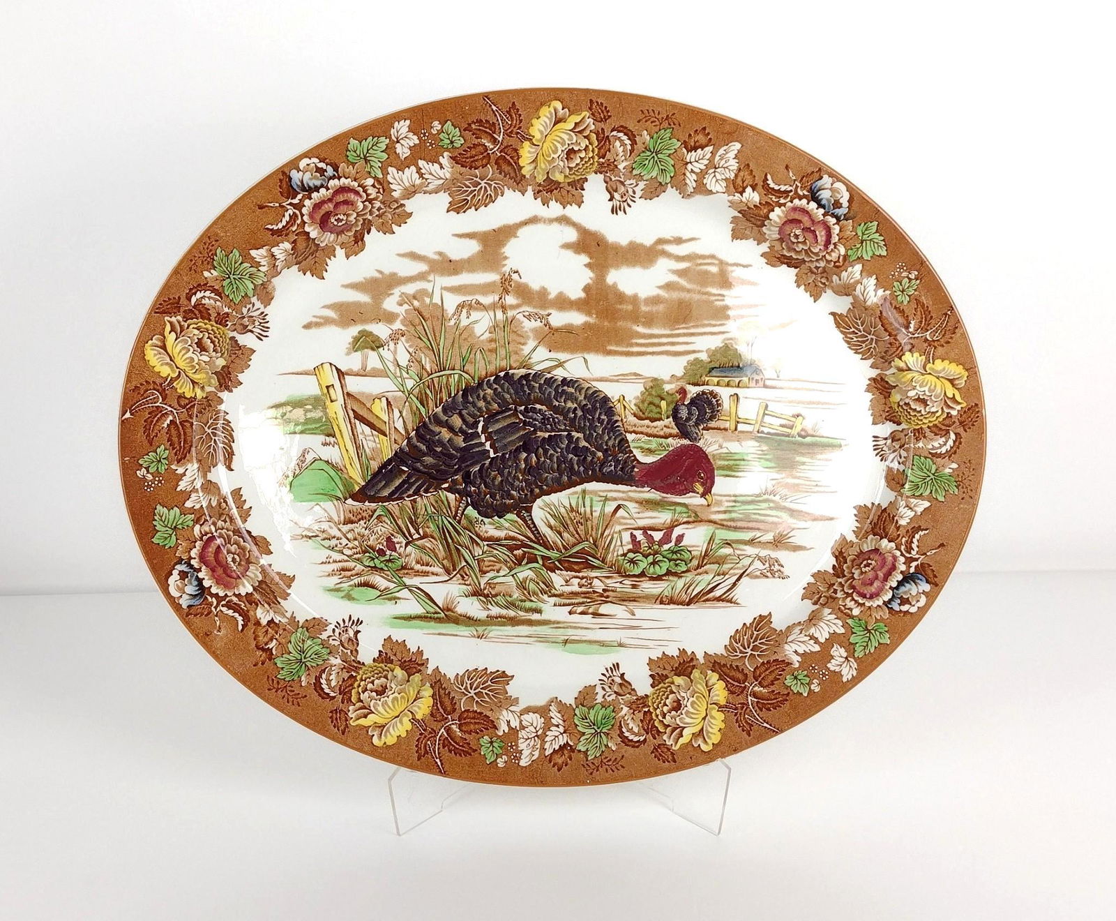Wood's Burslem England Turkey Platter (1 of 2)