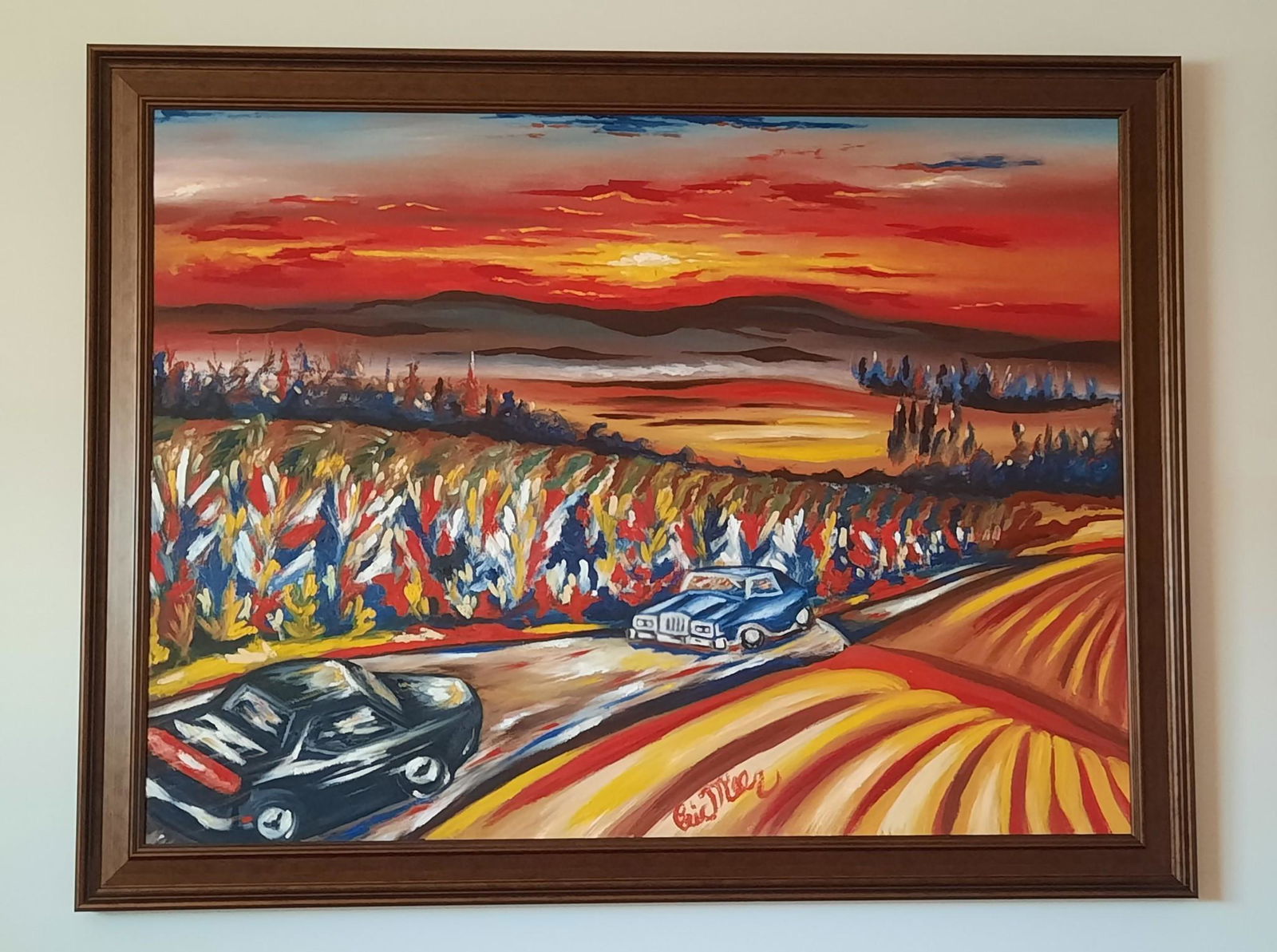 Eric Miller Country Road Driving Painting (1 of 5)