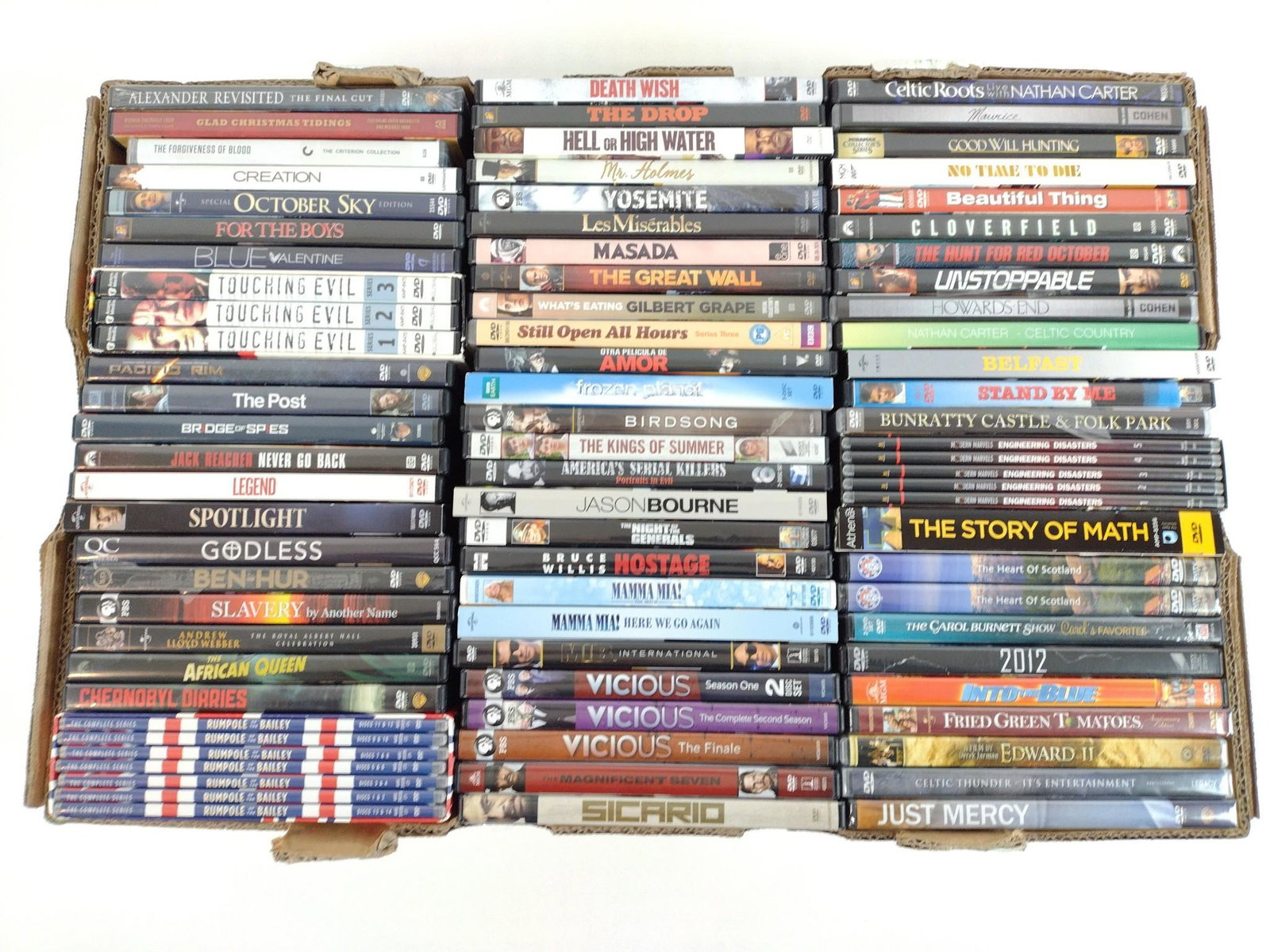 51 DVD's incl Action: Also includes comedy, musical and more. Some factory sealed. JB IMPORTANT: Before bidding, please read the terms and conditions. When you registered for the auction you agreed to these terms and will 