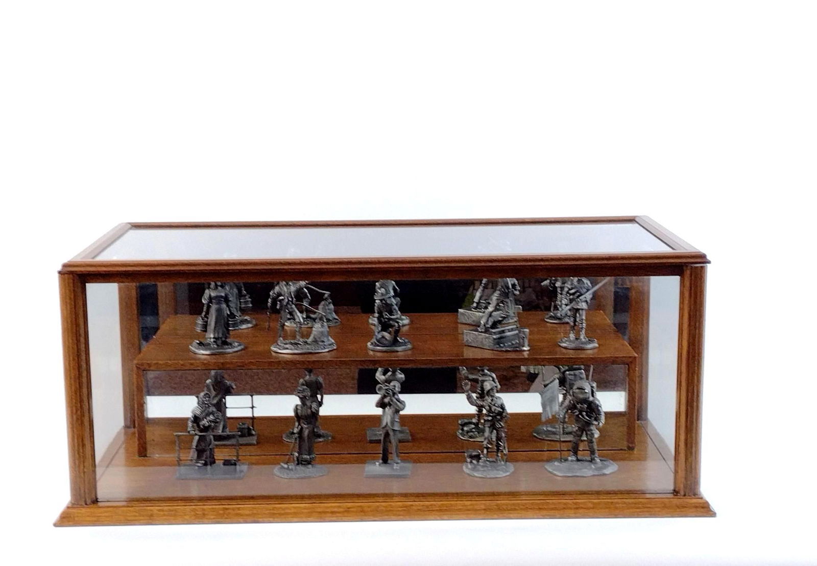 10 Franklin Mint Pewter Figurines in Case (1 of 17)