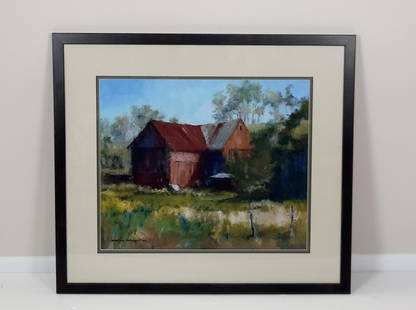 Barbara Chenault Amish Country Barn Giclee Print: Barbara Chase-Riboud (Born 1939) is active/lives in Pennsylvania / France, Italy. Barbara Chase Riboud is known for Sculptor-bronze draped figure, African-American themes. Overall with frame 30" high