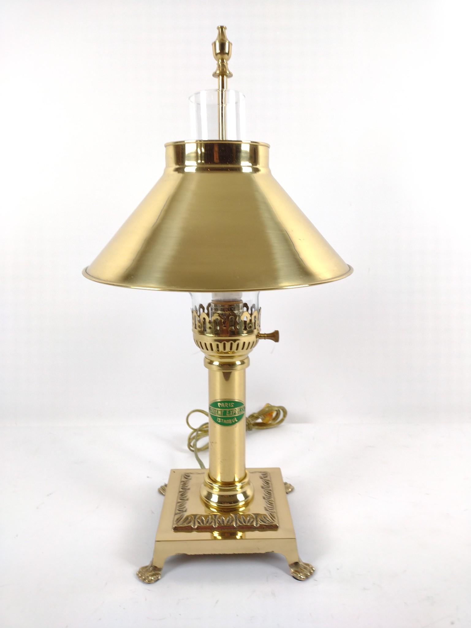 Brass Orient Express Paris Istanbul Lamp (1 of 3)