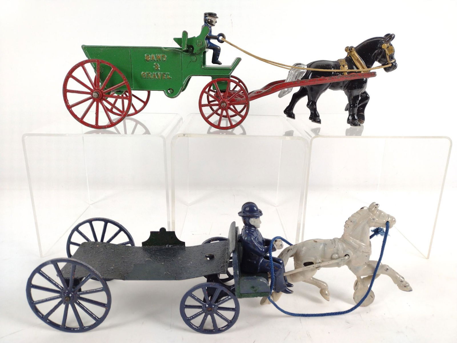 2 Cast Iron Horse and Wagon Toys incl Kentons (1 of 5)