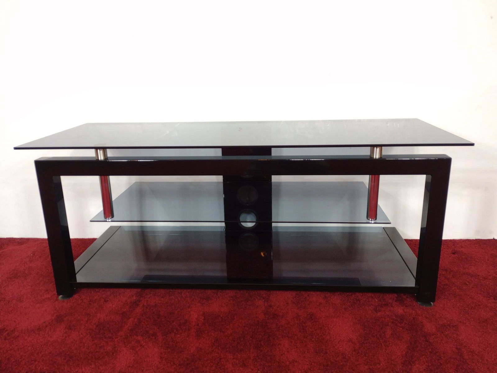 Smoked Glass/Metal TV Stand (1 of 4)