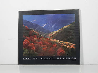 Robert Glenn Ketchum "Sun Dance" Print: Robert Glenn Ketchum (Born 1947) is active/lives in California. Robert Ketchum is known for Landscape and nature photography. Overall with frame 26-1/4" high x 29-1/4" wide. LR IMPORTANT: Before biddi