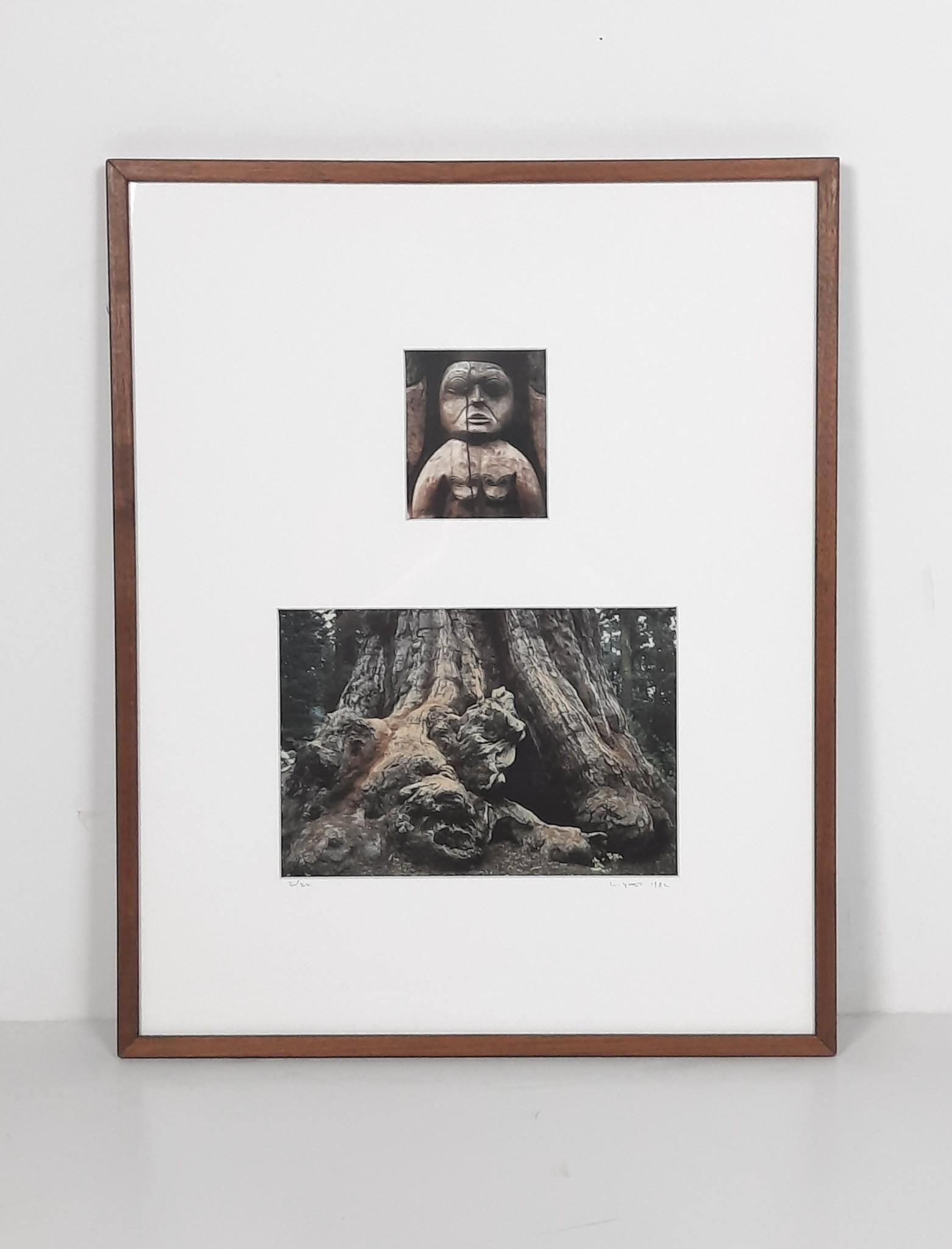 Leon Yost "Ancient Womb" Print: Overall with frame 20-3/4" high x 16-3/4" wide. LR IMPORTANT: Before bidding, please read the terms and conditions. When you registered for the auction you agreed to these terms and will be required t
