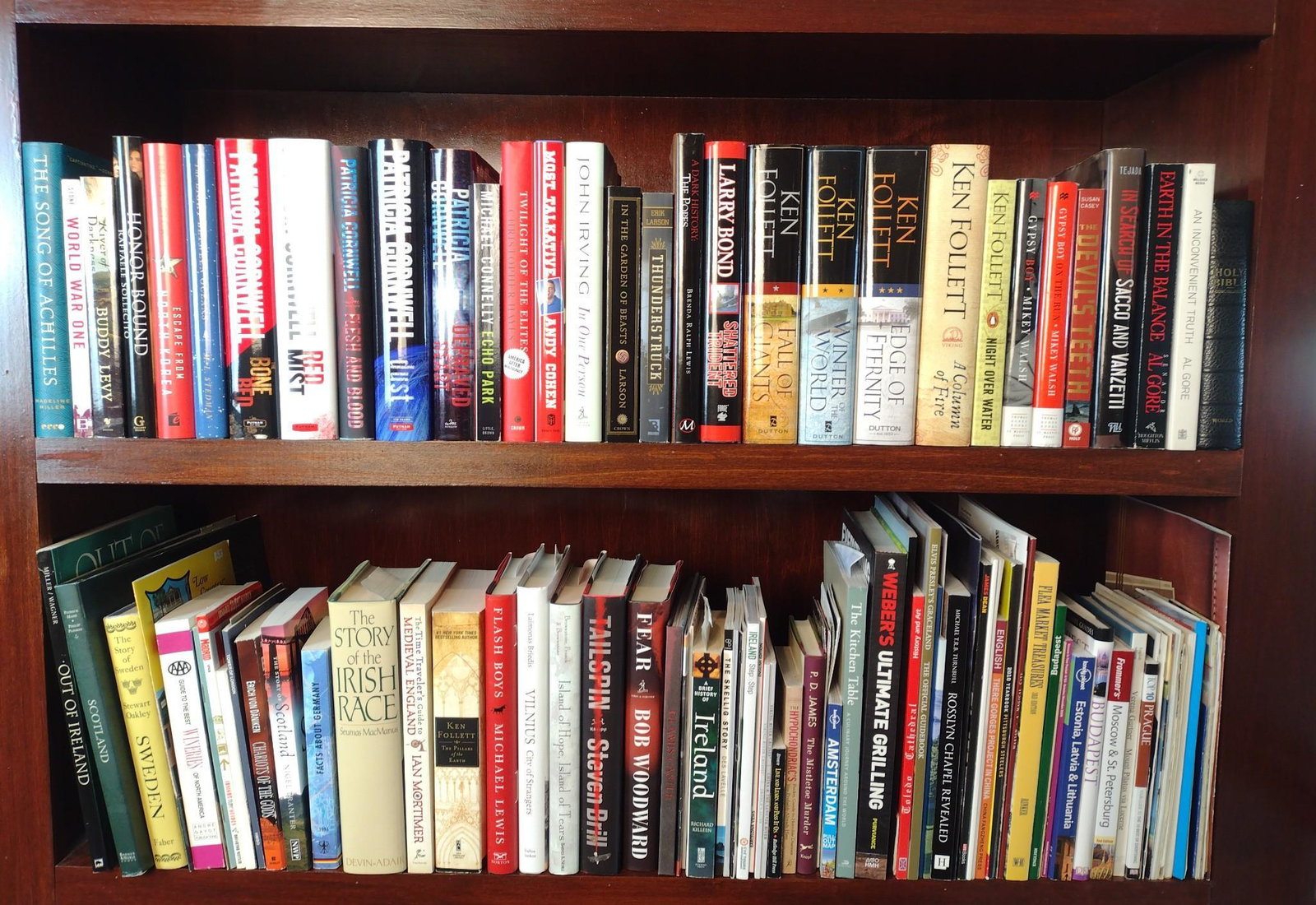 115 Books Incl Ken Follett: Also includes John Irving, Patricia Cornwell, World War One, Flash Boys and more. MG. IMPORTANT: Before bidding, please read the terms and conditions. When you registered for the auction you agreed to