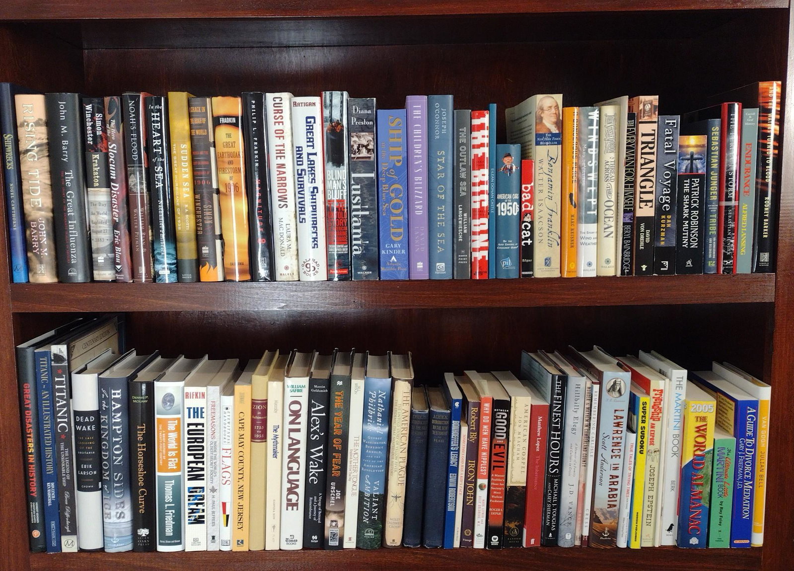 79 Books Incl In The Heart Of The Sea: Also includes Lawrence Of Arabia, The Year Of Fear, Curse Of The Narrows and more. MG. IMPORTANT: Before bidding, please read the terms and conditions. When you registered for the auction you agreed t