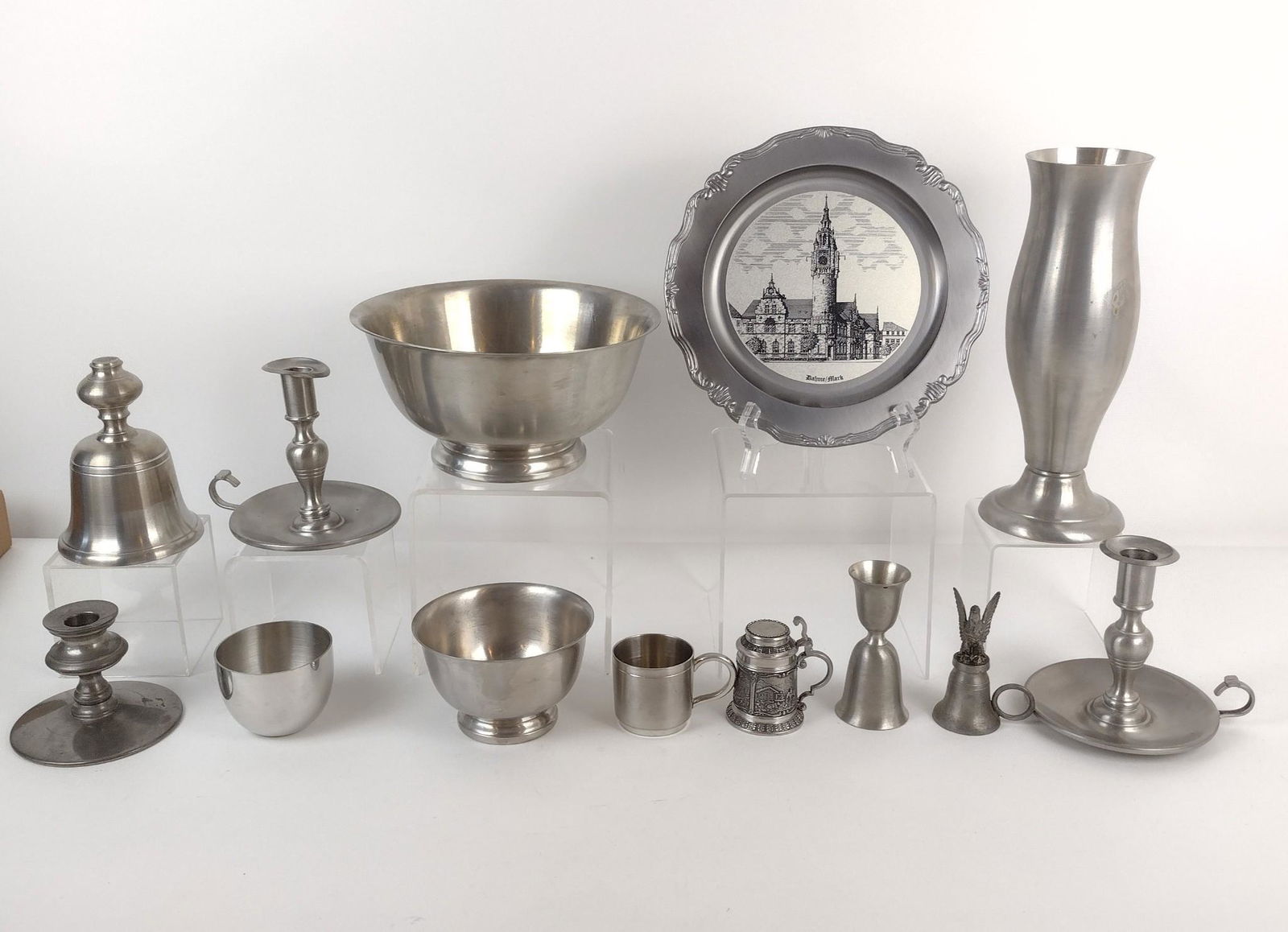 13 Pcs Pewter incl Oneida Heirloom (1 of 10)