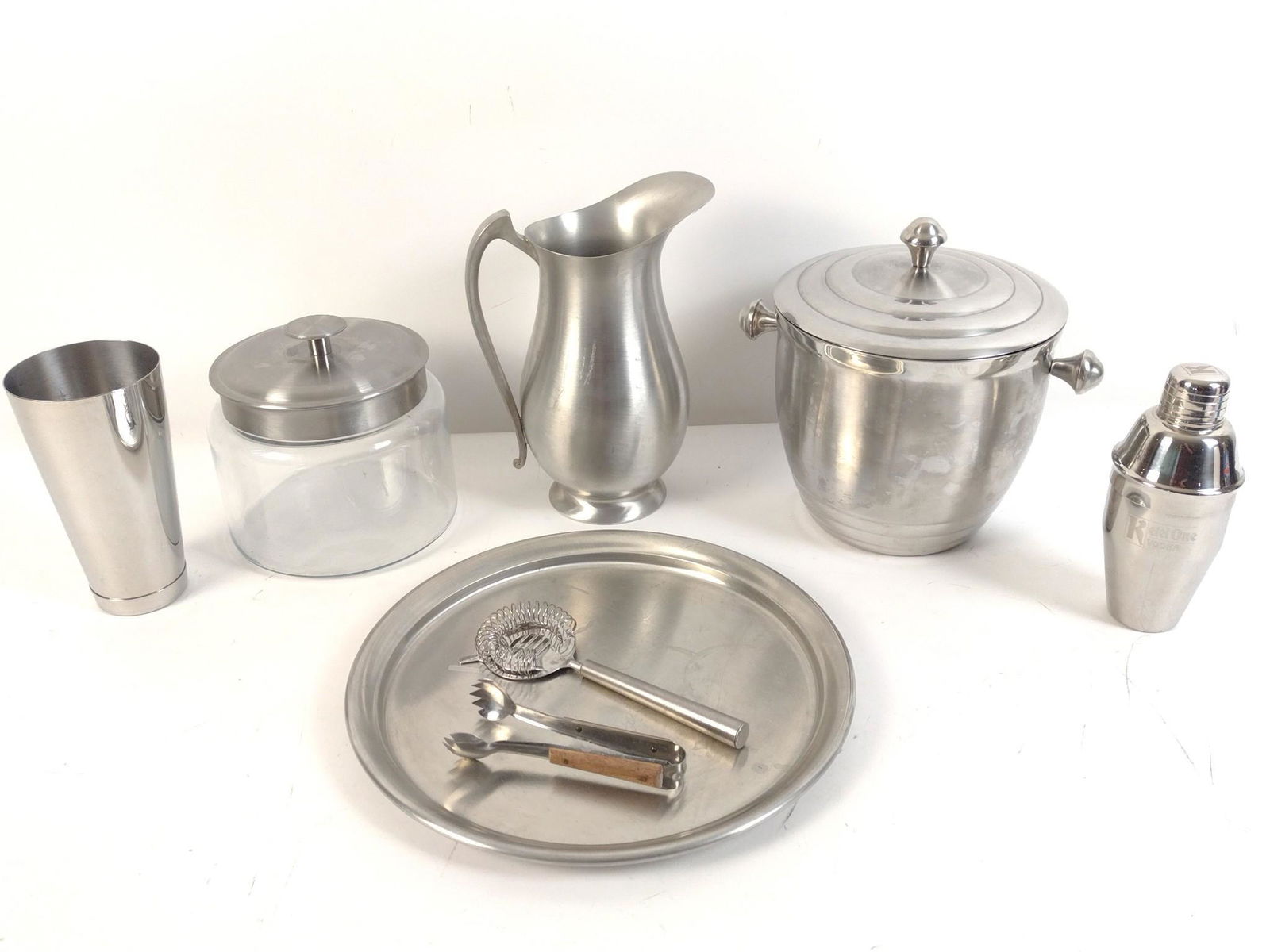 9 Pcs Pewter Incl Cocktail Set (1 of 7)