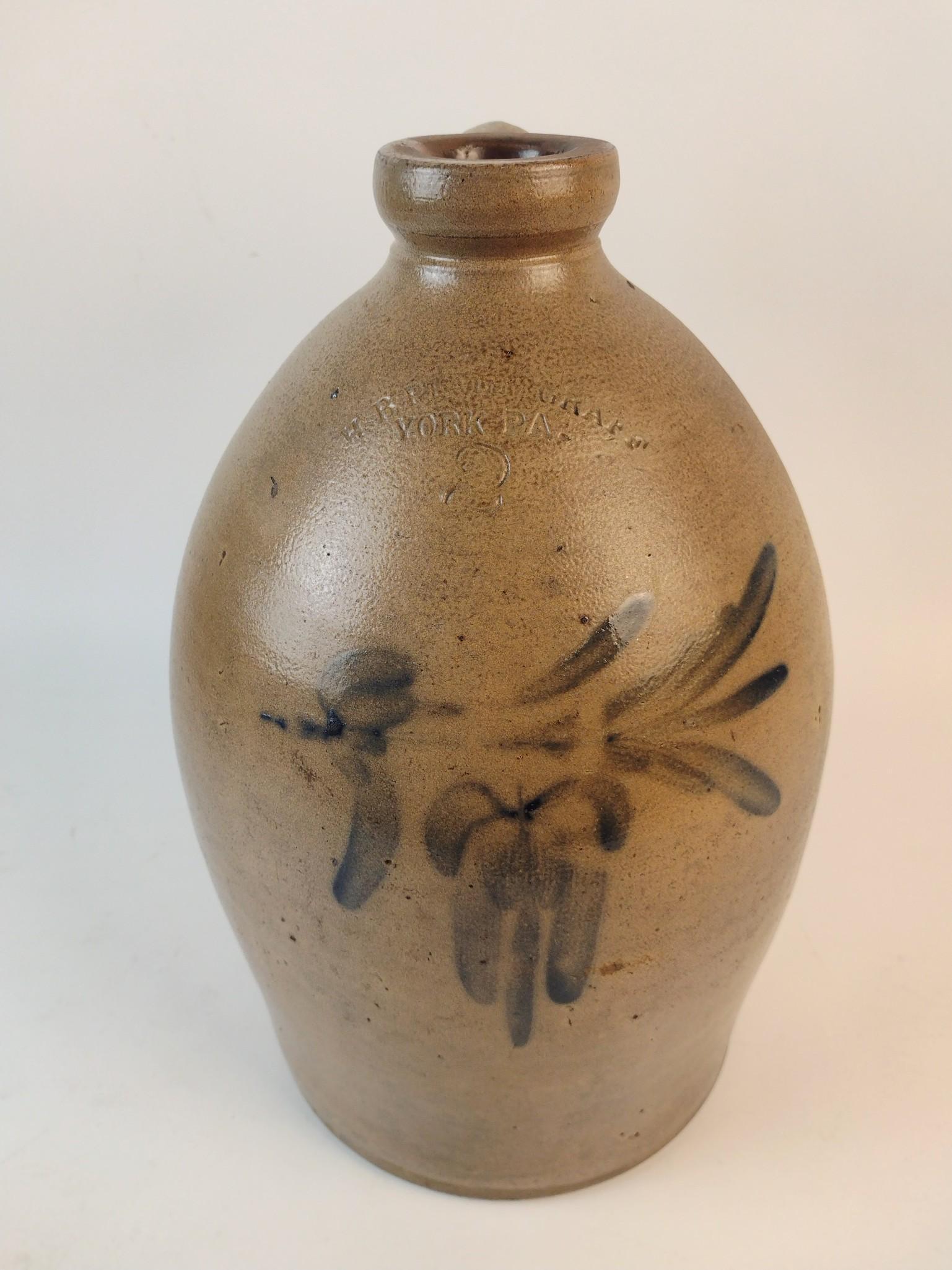 H.B. Pfaltzgraff York, PA Cobalt Decorated Jug (1 of 7)