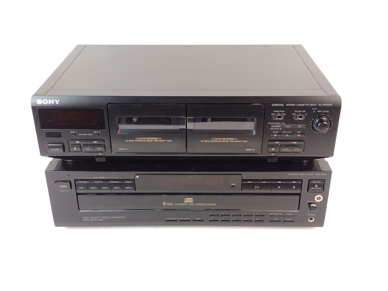 Sony Stereo Cassette Deck & Compact Disk Player (1 of 4)
