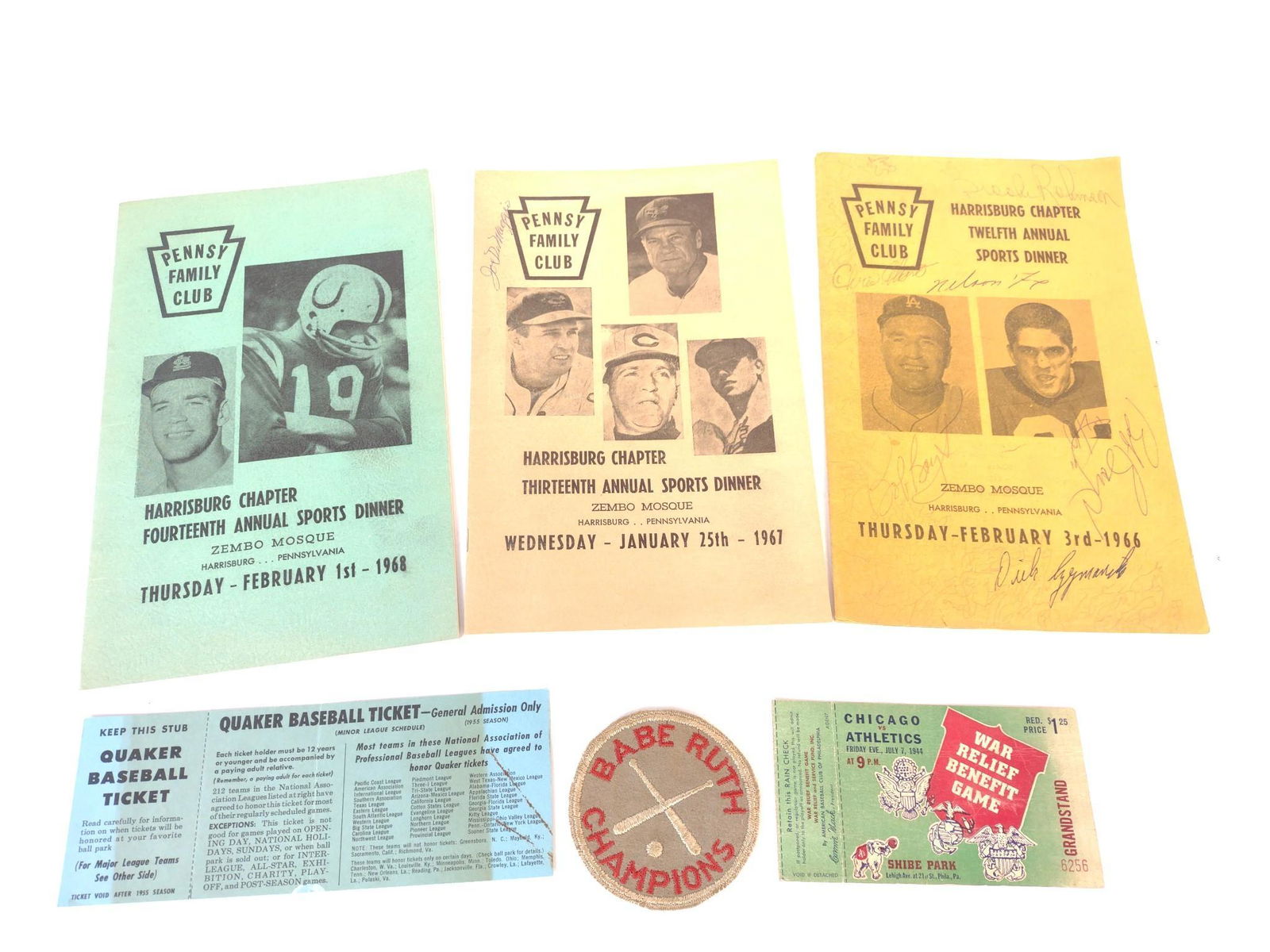 6 Pcs Vintage Baseball Memorabilia (1 of 12)