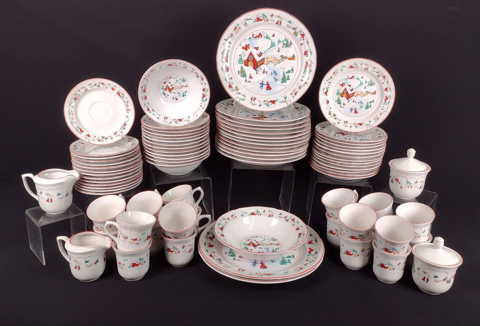 81 Pcs Faberware "White Christmas" Dinnerware (1 of 3)