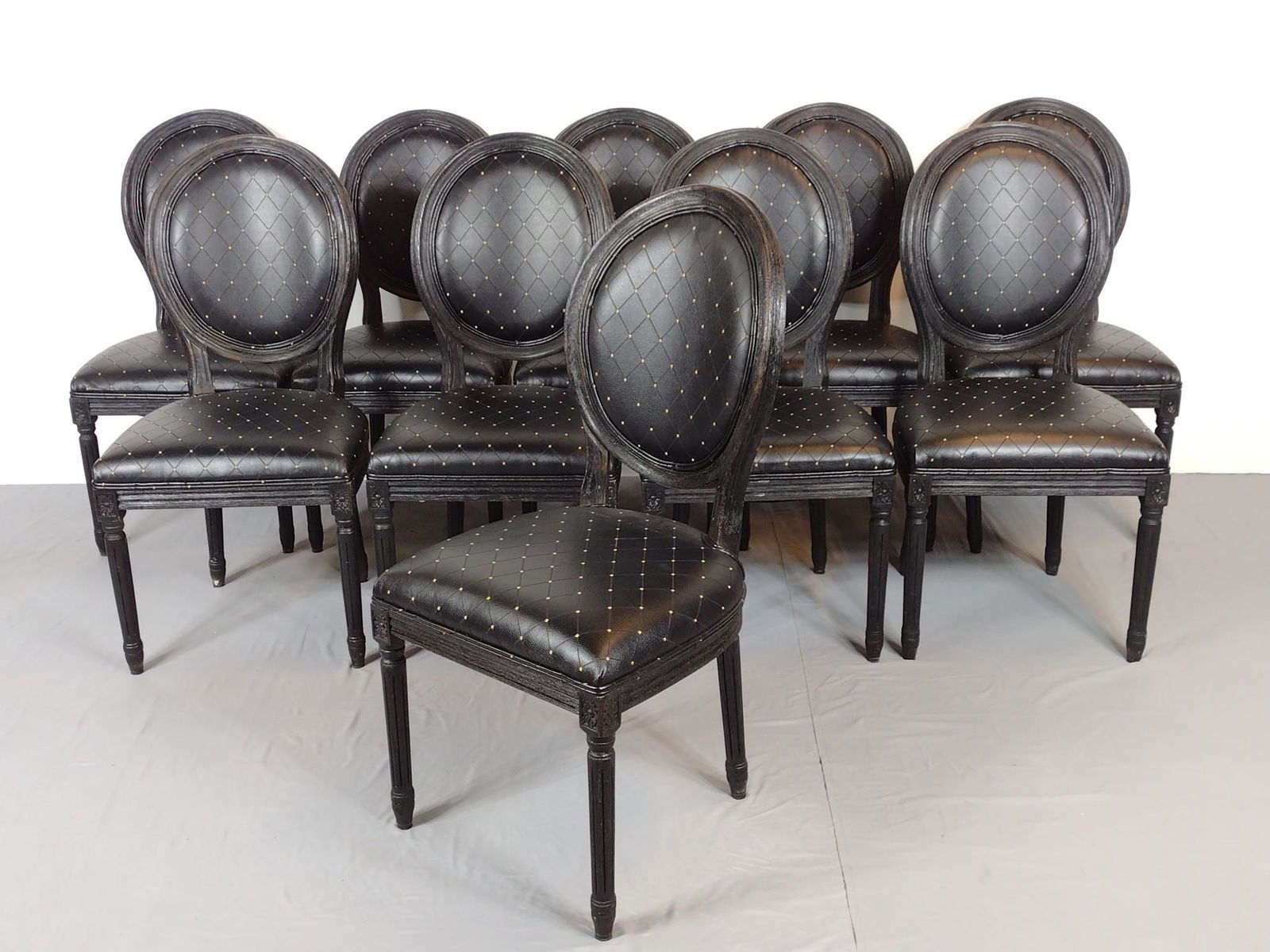 10 Restoration Hardware Black Dining Chairs (1 of 9)