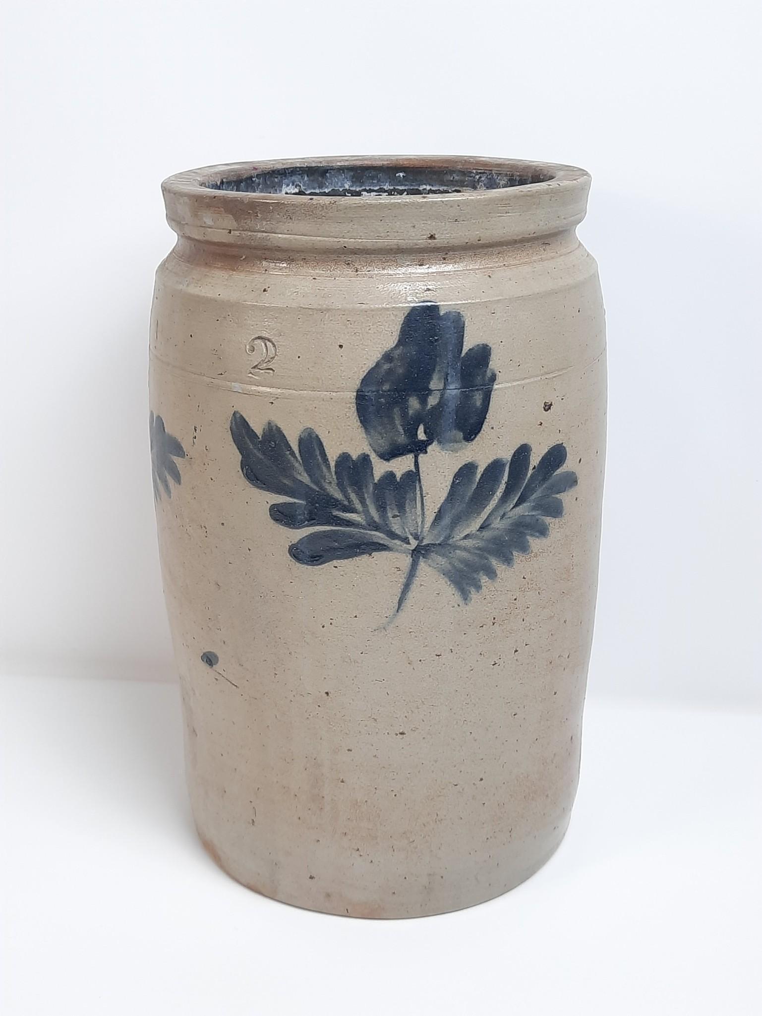 2 Gallon Cobalt Decorated Crock (1 of 5)