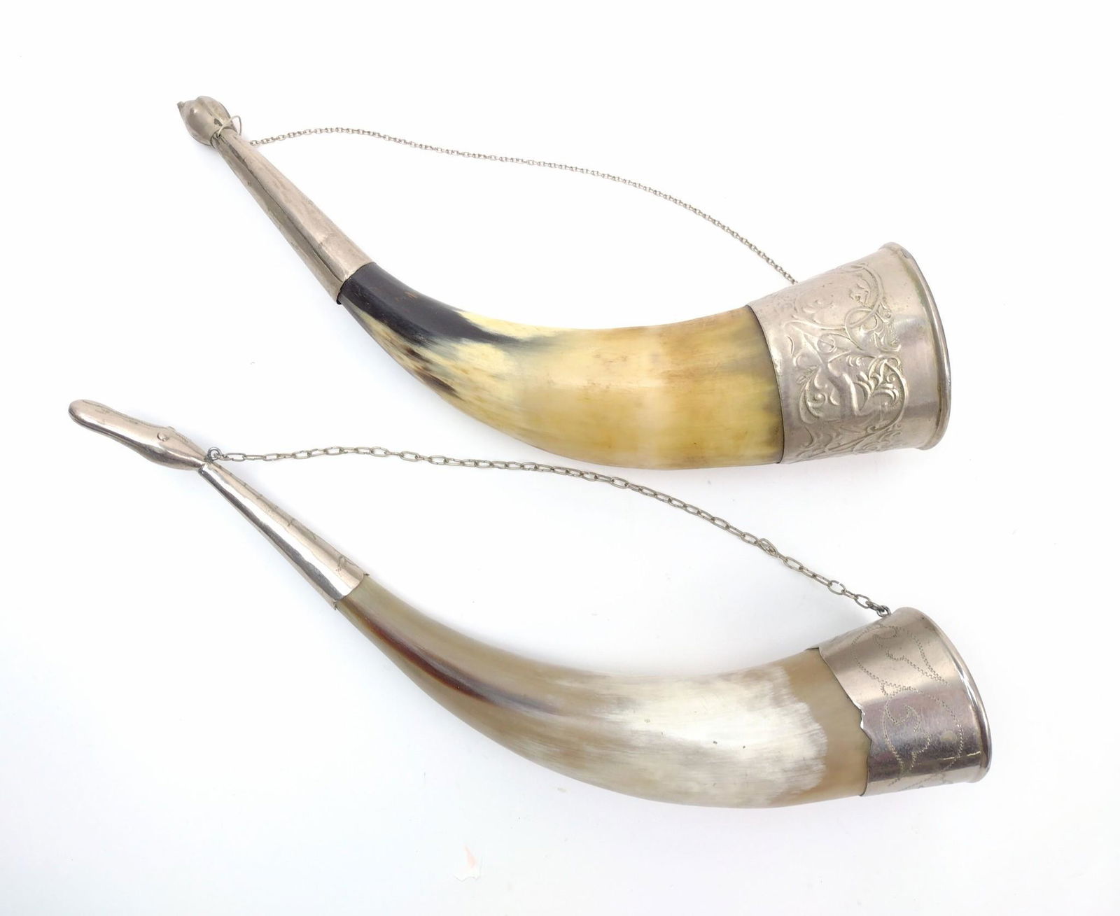 2 Horns With Silver Mounts (1 of 6)