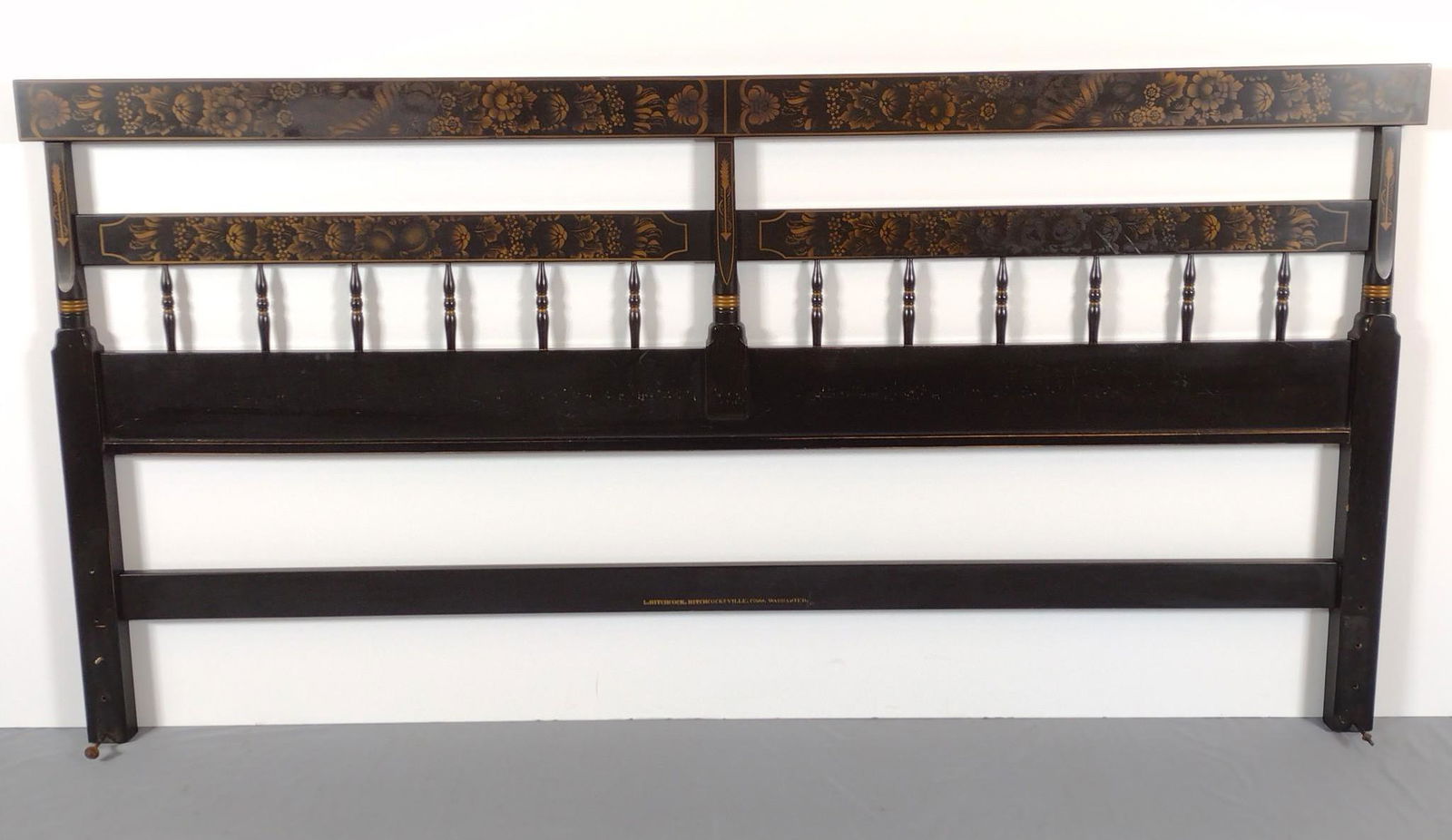 Hitchcock Stencil Painted king Size Headboard (1 of 5)