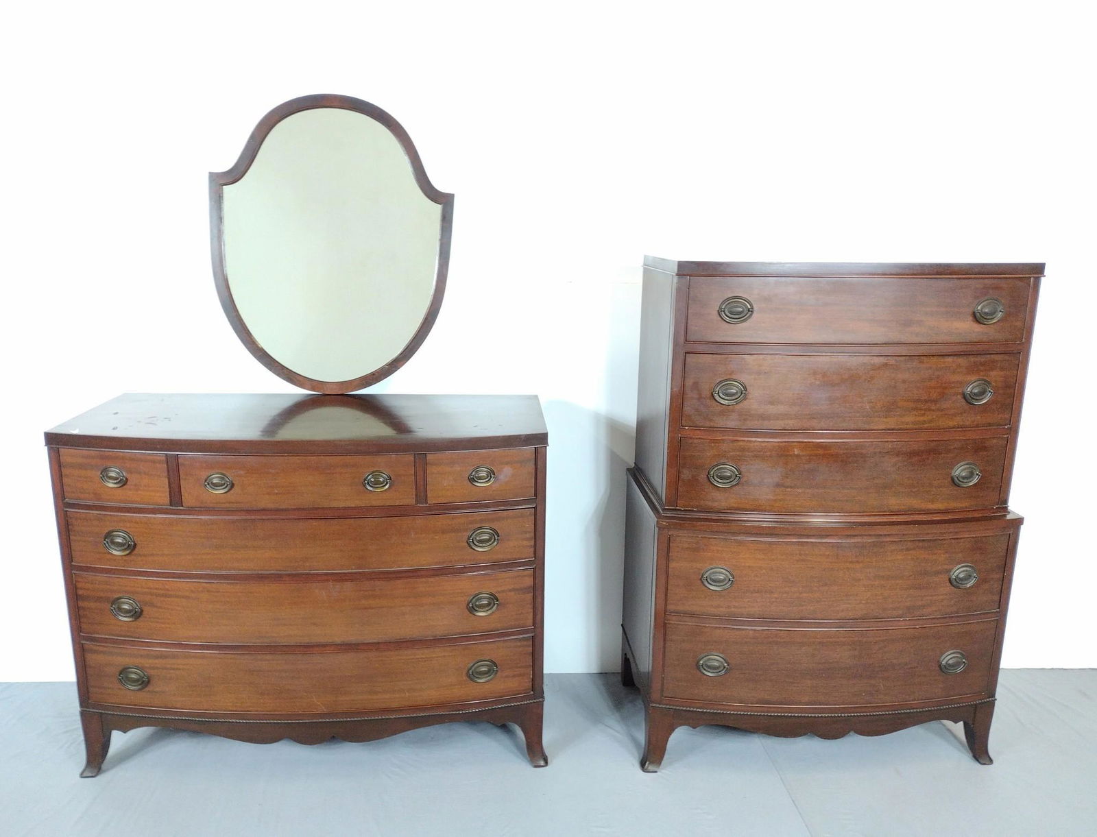 Tall Chest & Dresser With Shield Mirror (1 of 11)