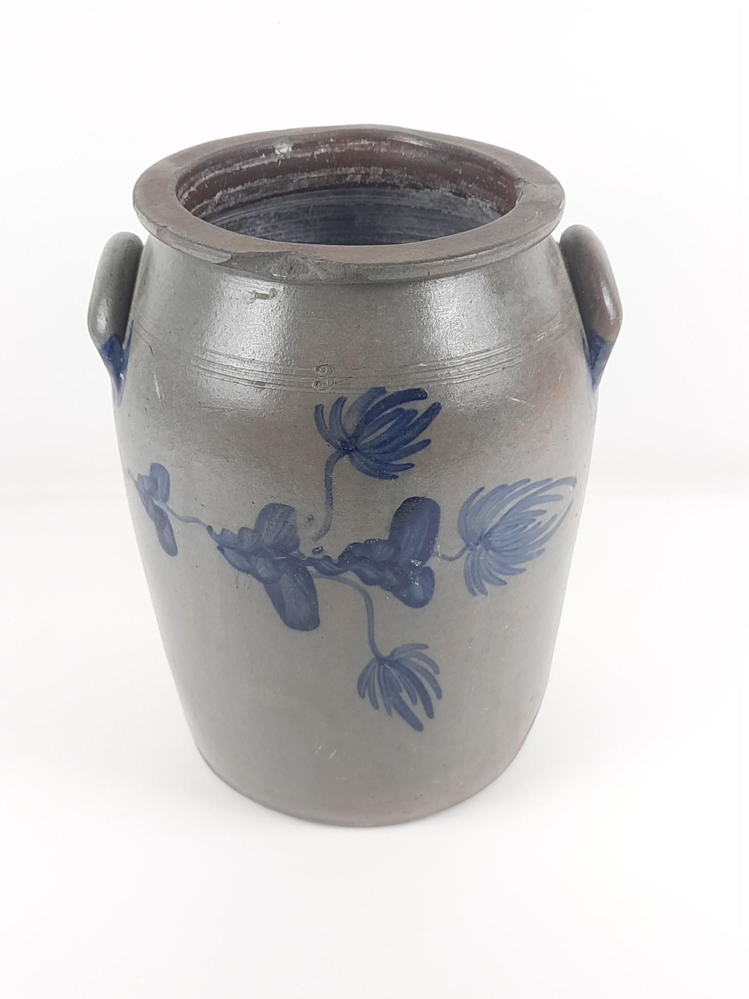 3 Gallon Cobalt Decorated Crock (1 of 7)