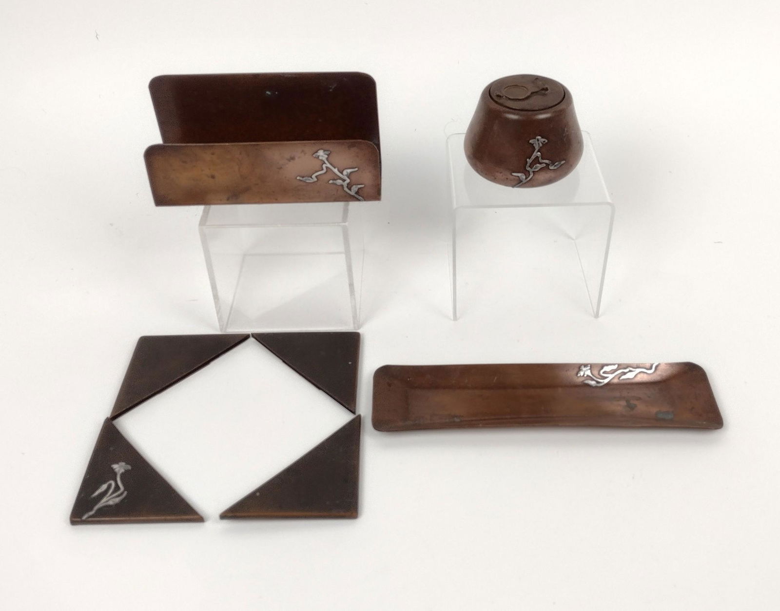 Antique Heintz Sterling on Bronze Desk (1 of 3)