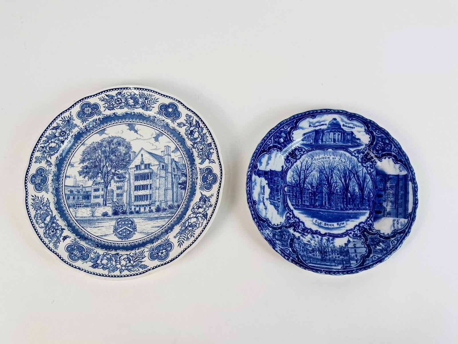2 Yale Plates incl Wedgwood: Also includes flow blue. Mark on flow blue is worn and indecipherable. 8-3/4" to 10-1/2" diameter. LR IMPORTANT: Before bidding, please read the terms and conditions. When you registered for the aucti