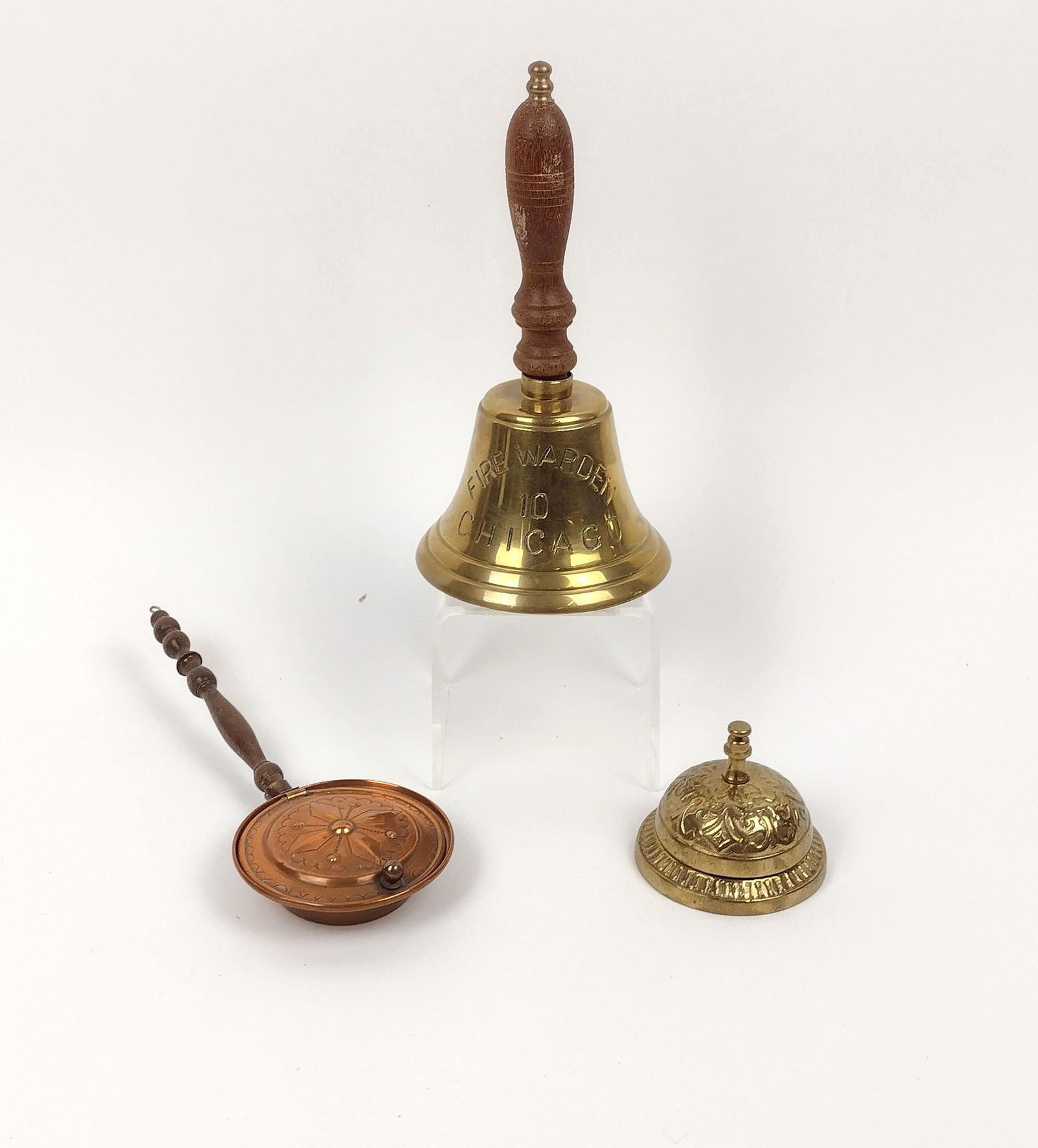 3 Pcs Brass & Copper incl Miniature Bed Warmer (1 of 8)